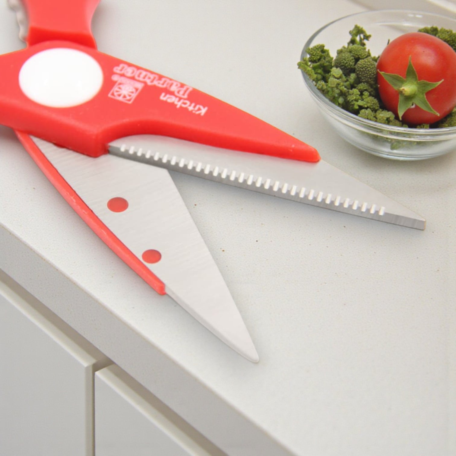Kitchen Parminger Multi-Purpose Stainless Steel Kitchen Scissors with Ergonomic Handle – Heavy Duty Household & Food Prep Shears (22H x 9L × 2W CM) - Damoo