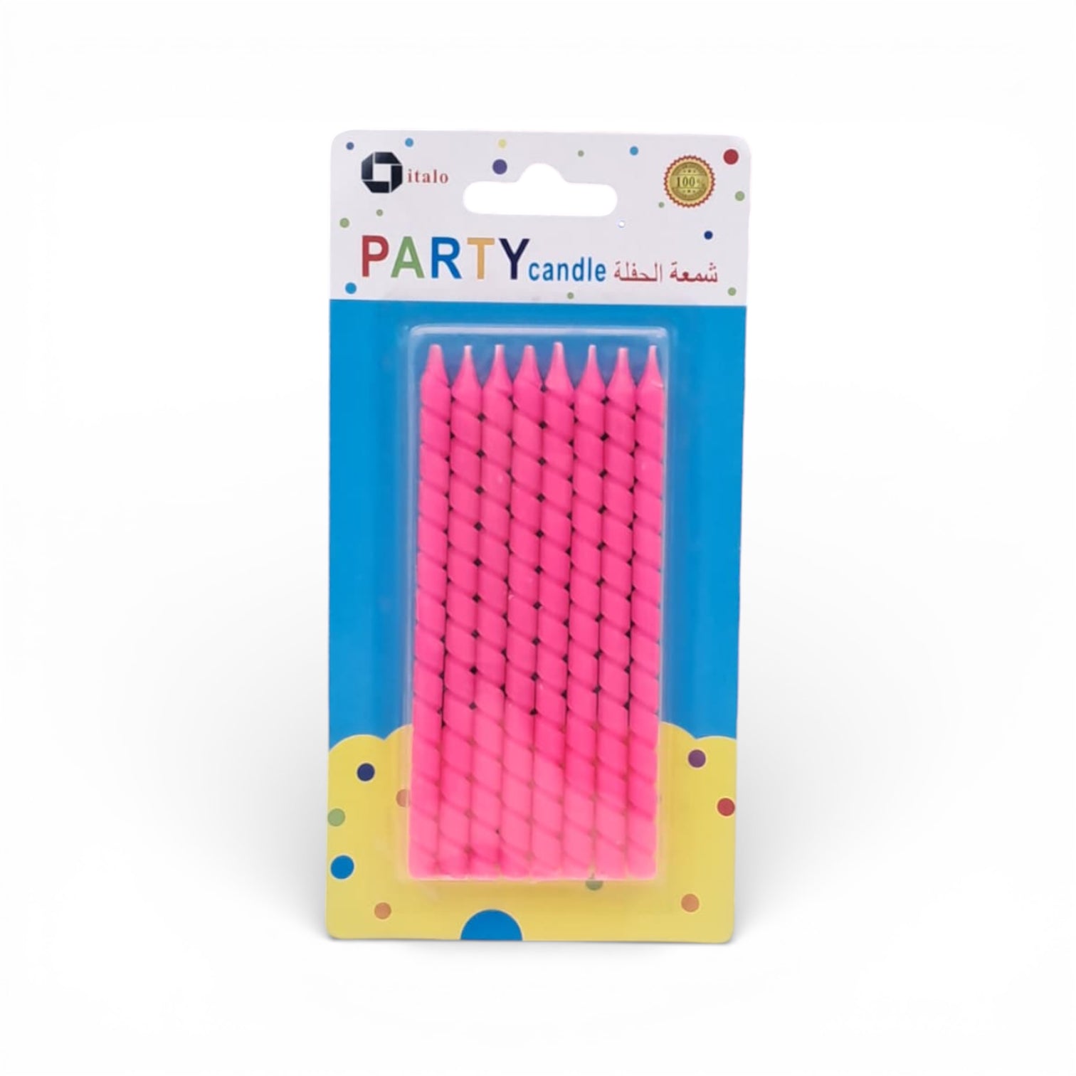 Pink Spiral Birthday Cake Candles – Party Candle Set, Twisted Design Celebration Candles for Cakes, Cupcakes & Desserts - Damoo