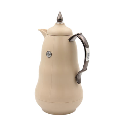 Arabic Classic Heritage Tea Flask 1L Double Wall Glass Liner Vacuum Jug with Traditional Pattern & Heat Insulation Available on Multi Color Options (24H x 13W × 13L CM) - Damoo