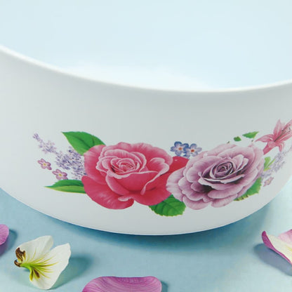 Floral Plastic Washing Basin (12H x 25L × 25W CM) – Lightweight Multipurpose Household Bowl for Laundry, Cleaning, Kitchen Prep & Storage - Damoo
