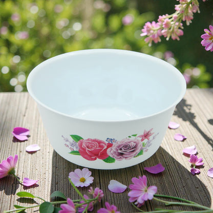 Floral Plastic Washing Basin (12H x 25L × 25W CM) – Lightweight Multipurpose Household Bowl for Laundry, Cleaning, Kitchen Prep & Storage - Damoo