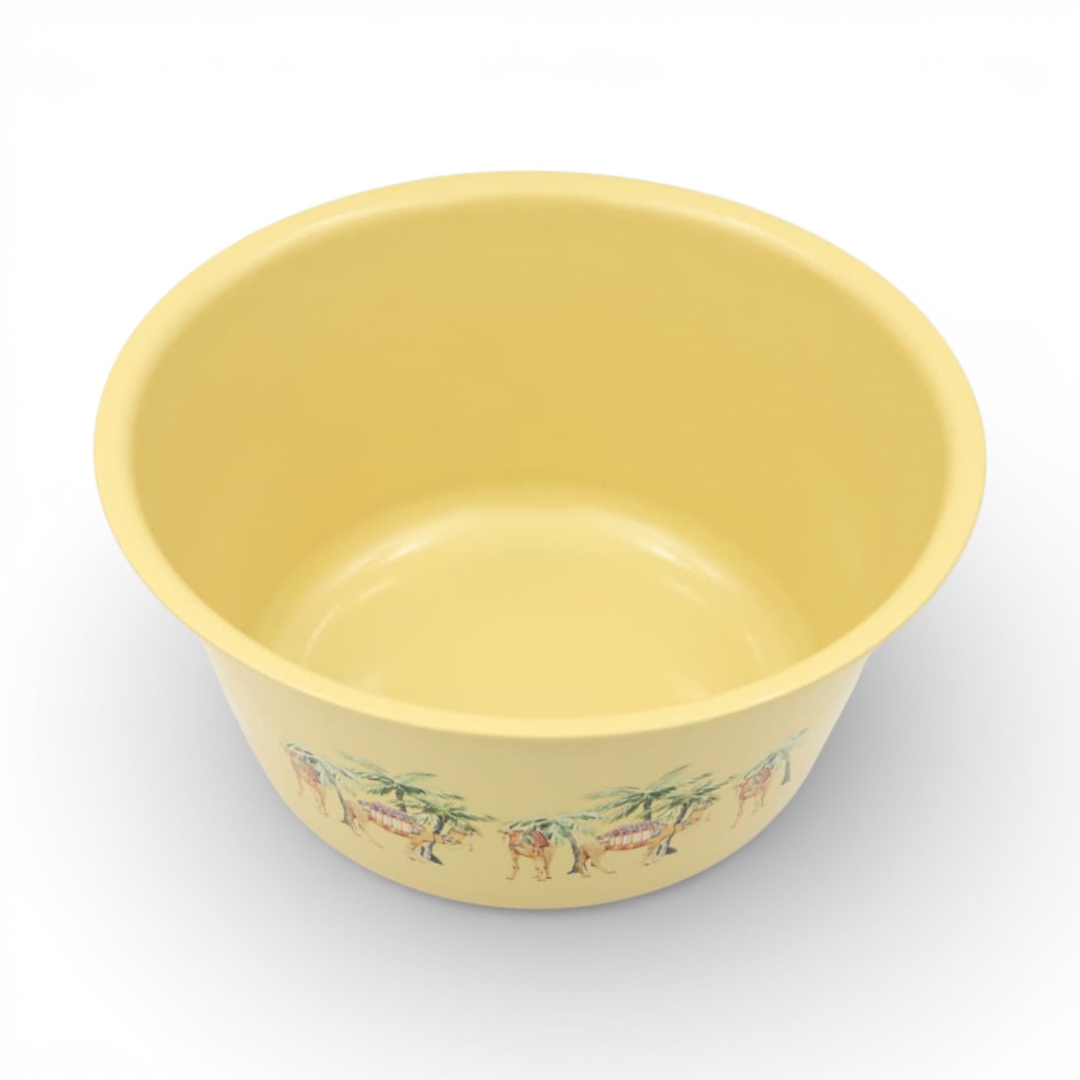 Camel Print Plastic Washing Basin (12H x 25L × 25W CM) – Multipurpose Household Bowl with or without Handles, Lightweight Laundry, Cleaning & Kitchen Basin - Damoo