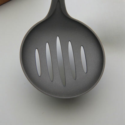 Rossetti® Nylon Slotted Spoon Oil Skimmer & Strainer – Heat Resistant Non-Stick Safe Cooking Utensil with Tough Grip Handle (34.5cm) - Damoo