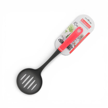 Rossetti® Nylon Slotted Spoon Oil Skimmer & Strainer – Heat Resistant Non-Stick Safe Cooking Utensil with Tough Grip Handle (34.5cm) - Damoo