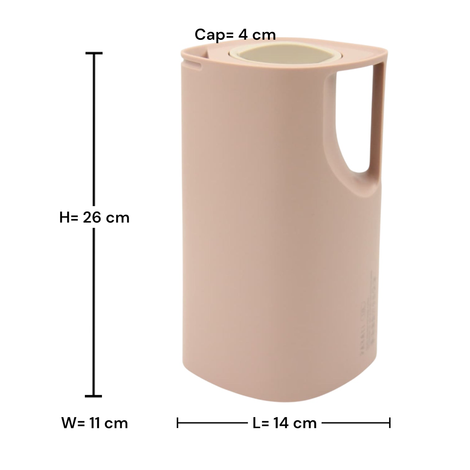 1L Slim Insulated Coffee & Tea Thermos Flask – Modern Tall Vacuum Carafe with Ergonomic Handle and Secure Lid for Home, Office, and Majlis Serving - Damoo