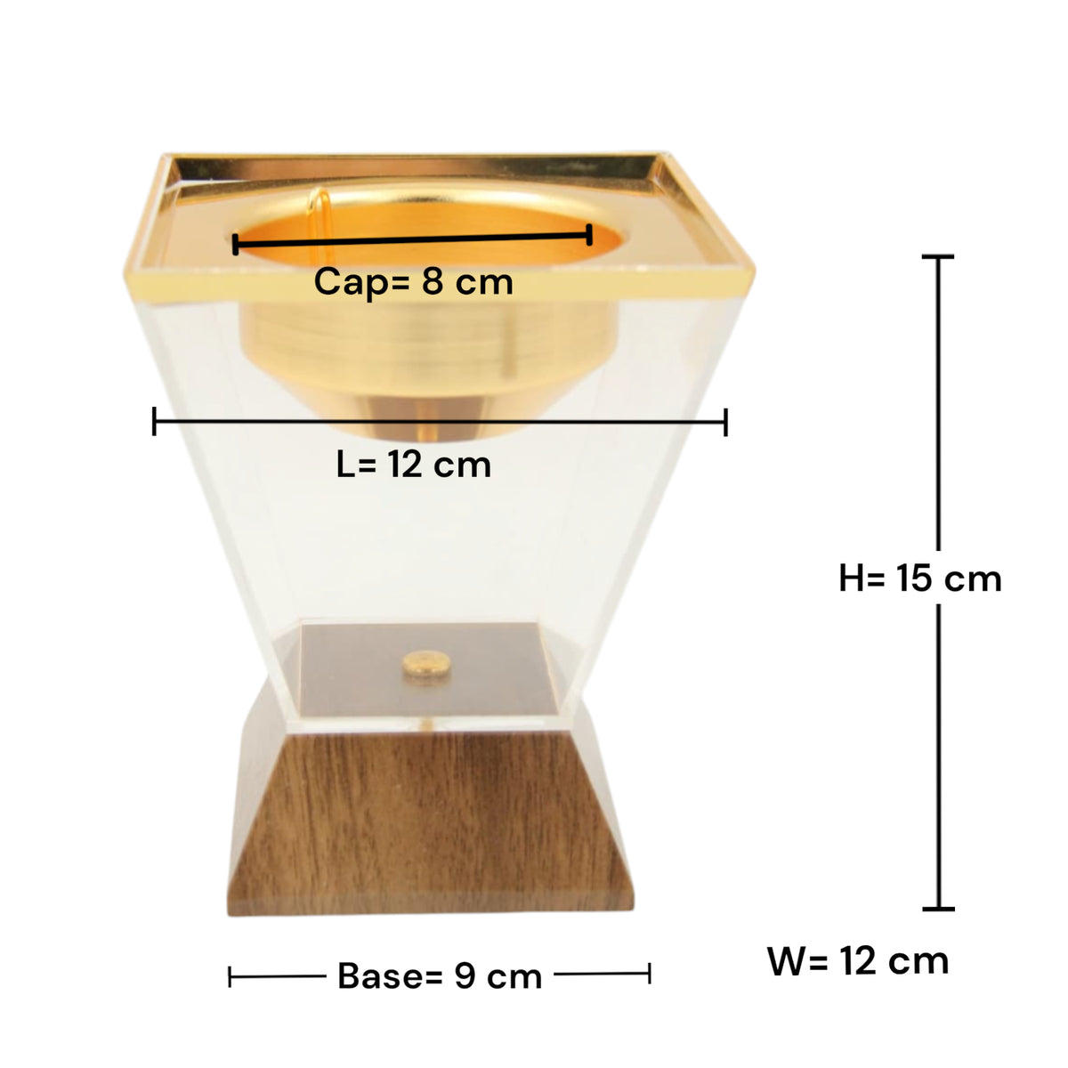 Modern Acrylic & Wood Incense Burner with Removable Lid – Decorative Bakhoor and Incense Holder for Home, Majlis, and Office Ambience - Damoo