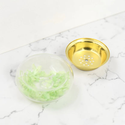 Mini Decorative Incense Burner Bowl – Compact Bakhoor & Fragrance Holder with Perforated Inner Cup (4H x 8.5L × 8.5W CM) - Damoo