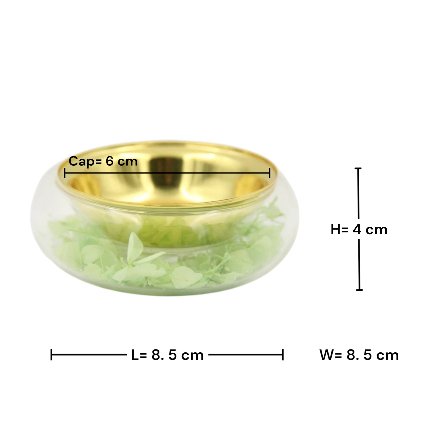 Mini Decorative Incense Burner Bowl – Compact Bakhoor & Fragrance Holder with Perforated Inner Cup (4H x 8.5L × 8.5W CM) - Damoo