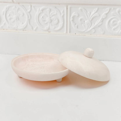 Round Decorative Serving Tray with Raised Base Stand – Elegant Tabletop Display Dish for Snacks & Décor (16H x 25.5L × 25.5W CM) - Damoo