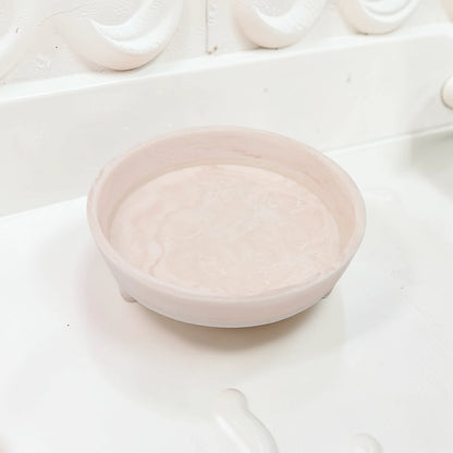 Round Decorative Serving Tray with Raised Base Stand – Elegant Tabletop Display Dish for Snacks & Décor - Damoo