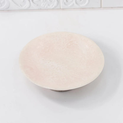 Round Low Pedestal Serving Tray – Modern Decorative Display Plate for Snacks, Desserts & Table Styling (6H x 19.5L × 19.5W CM) - Damoo