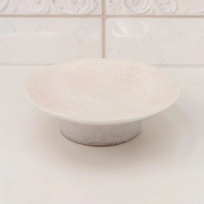 Round Low Pedestal Serving Tray – Modern Decorative Display Plate for Snacks, Desserts & Table Styling (6H x 19.5L × 19.5W CM) - Damoo