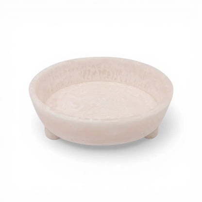 Round Deep Serving Bowl with Raised Feet – Modern Decorative Dish for Snacks, Fruits & Table Styling (6.5H x 19L × 19W CM) - Damoo