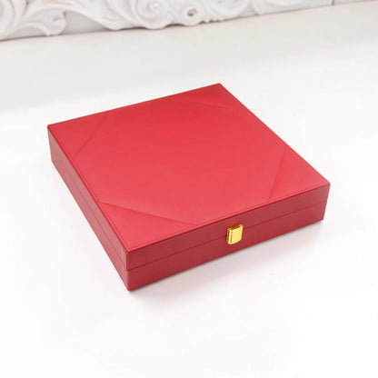 Round Serving Tray Set with Storage Case – Premium Gift Box Tray with Protective Carry Case for Desserts, Snacks & Elegant Table Display (8H x 34L × 34W CM | Tray 26 CM) - Damoo
