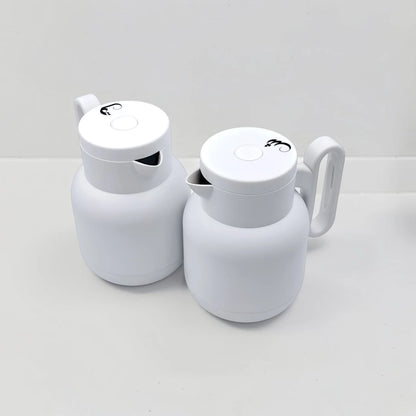 RAZ Vacuum Flask 2-Piece Set 1.0L Each – Thermal Insulated Tea & Coffee Server with Ergonomic Handle for Hot & Cold Beverages - Damoo