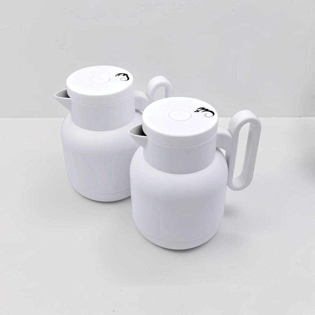RAZ Vacuum Flask 2-Piece Set 1.0L Each – Thermal Insulated Tea & Coffee Server with Ergonomic Handle for Hot & Cold Beverages - Damoo