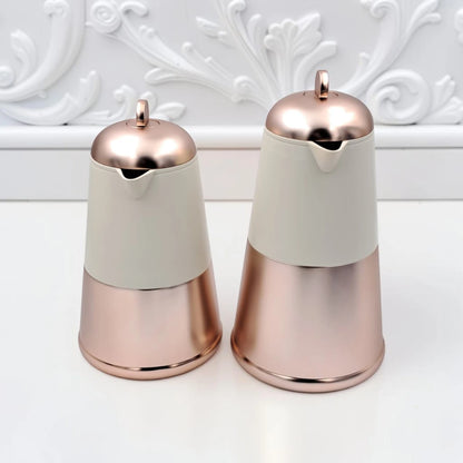 RAZ Lunara Vacuum Flask Set 2-Piece – 1.0L Tea Flask & 0.7L Coffee Flask Thermal Insulated Server with Ergonomic Handle for Hot & Cold Beverages - Damoo