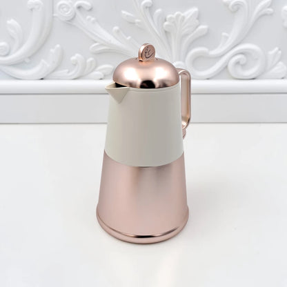 RAZ Lunara Vacuum Flask Set 2-Piece – 1.0L Tea Flask & 0.7L Coffee Flask Thermal Insulated Server with Ergonomic Handle for Hot & Cold Beverages - Damoo