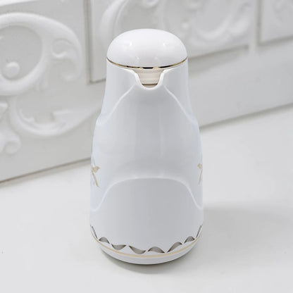 Regal Vacuum Flask 1.0L – Thermal Insulated Coffee & Tea Server with Elegant Floral Design and Easy Pour Spout (26H X 18L X 14W CM) - Damoo