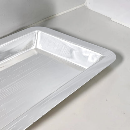 Elegant Rectangular Butter Dish with Clear Lid & Gold Floral Handle – Premium Serving Tray for Butter, Cheese & Desserts (32 x 16 x 12 cm) - Damoo