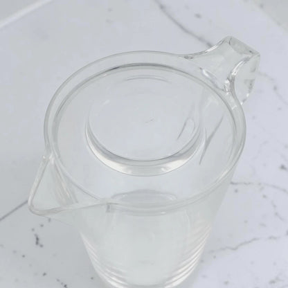 Orchid Clear Creamer Pot with Lid – Elegant Transparent Serving Pitcher with Handle & Pouring Spout for Milk, Tea, Coffee & Sauces (14 x 9.5 x 12 cm) - Damoo