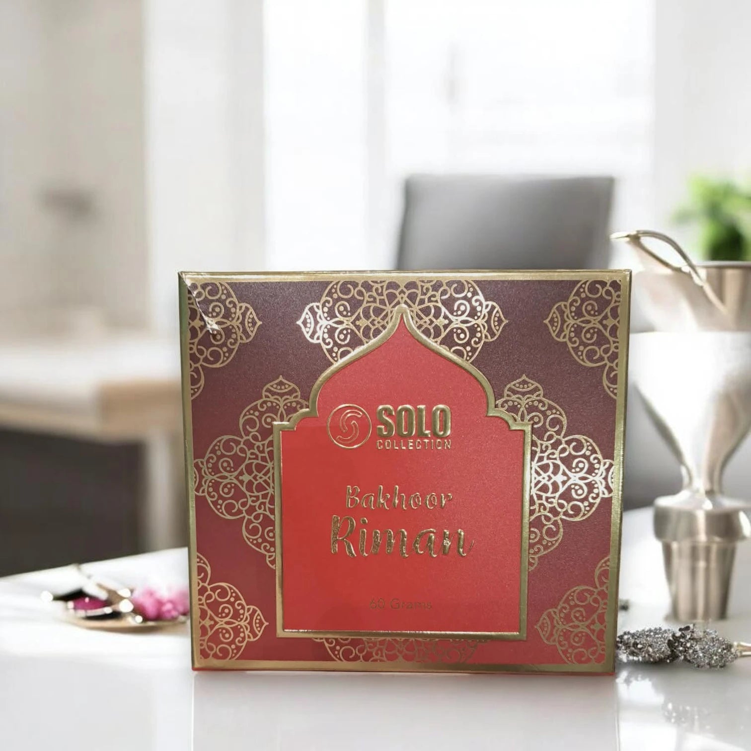 Solo Collection Bakhour Riman 60g, Premium Arabic Incense Oud Fragrance for Home, Majlis & Special Occasions - Damoo