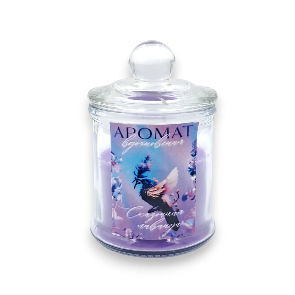 Glass Jar Scented Candle with Lid, Decorative Aromatherapy Candle for Home Décor, Relaxation & Gift Use (9H x 6L × 6W CM) - Damoo