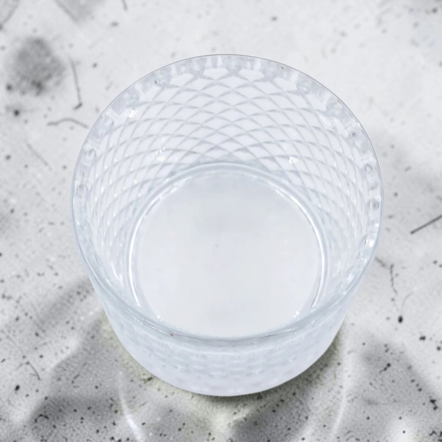 Deli Glassware Decorative Glass Candy Jar with Lid – Crystal Pattern Storage Container for Candy, Sugar, Chocolates, Nuts & Small Treats (11H x 7L × 7W CM)