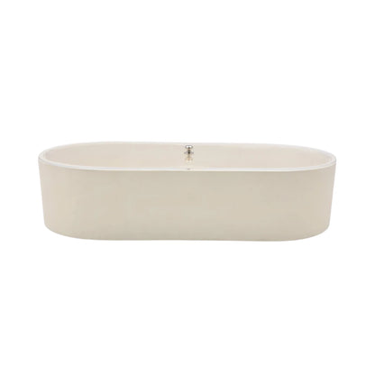 Modern Oval Storage Tray with Clear Acrylic Lid and Knob Handle – Multi-Purpose Countertop Organizer for Kitchen, Bathroom, Vanity & Home Storage (8H x 35L × 18W CM)