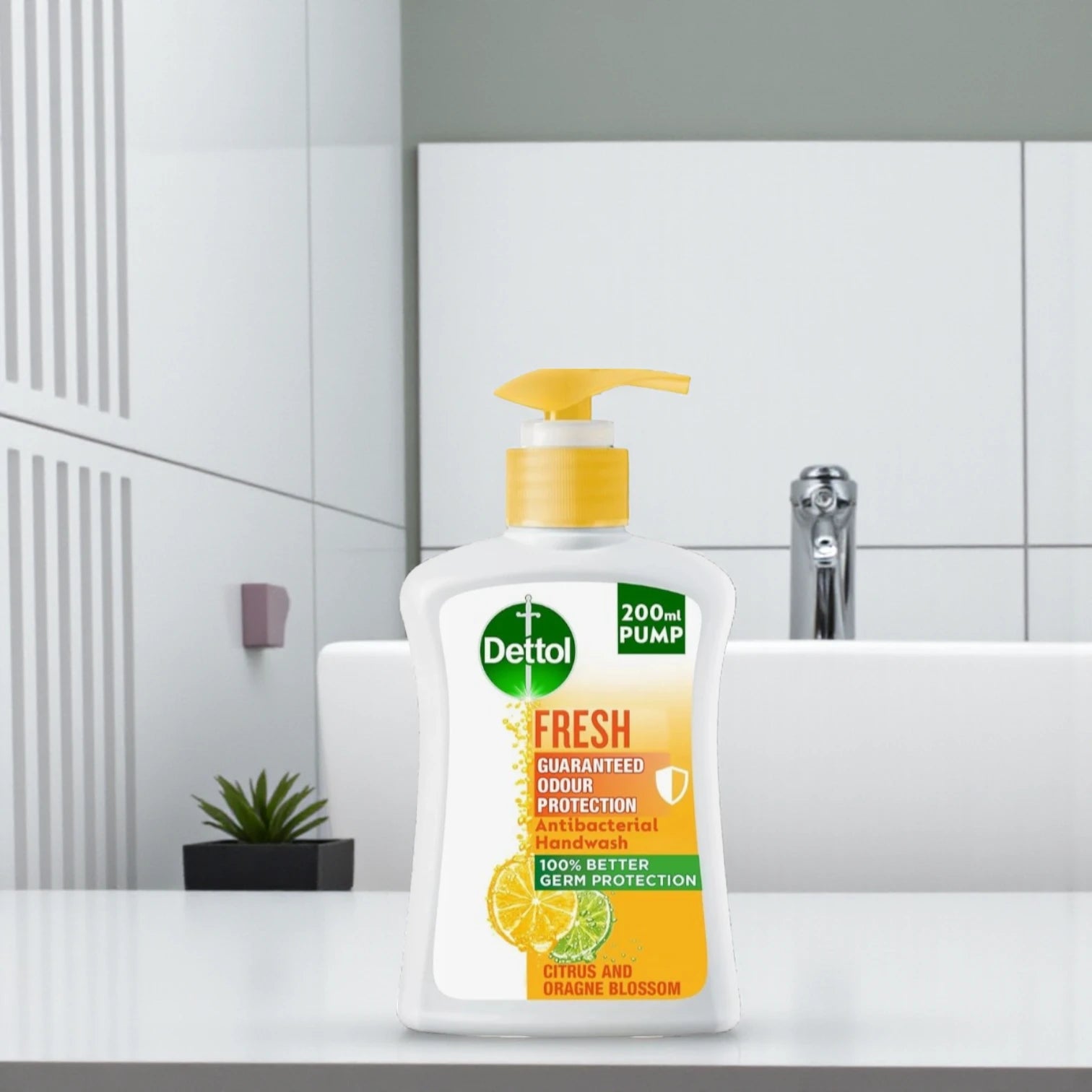 Dettol Fresh Liquid Handwash Pump 200ml – Citrus & Orange Blossom Scent | Antibacterial Hand Soap for Daily Hygiene - Damoo