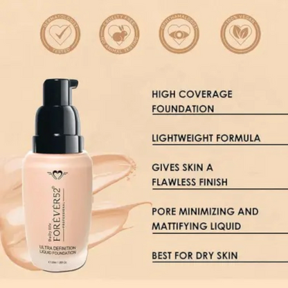 Forever52 Ultra Definition Liquid Foundation FLF006 Parlins | Full Coverage, Long-Lasting, Lightweight 30ml - Damoo