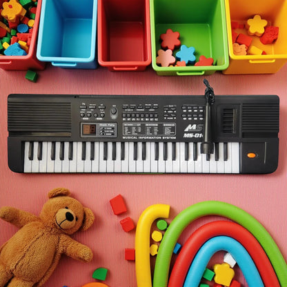 Digital Music Piano Keyboard 61 Key – Portable Electronic Musical Instrument with Microphone | Multi-Function Teaching Keyboard for Kids | Educational Music Toy for Beginners | Perfect Birthday & Christmas Gift (24pcs/ctn)