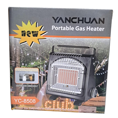 YANCHUAN YC-8508 Portable Butane Gas Heater – Compact Outdoor Infrared Ceramic Heater with Piezoelectric Ignition | Lightweight Camping Heater for Tents, Emergencies & Outdoor Adventures - Damoo