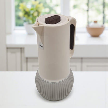 GERMAX 1 Liter Insulated Thermal Jug – Modern Coffee & Tea Vacuum Flask with Handle | Hot & Cold Beverage Carafe for Home, Office & Travel - Damoo