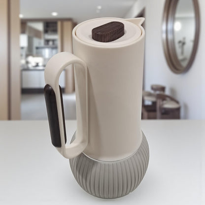 GERMAX 1 Liter Insulated Thermal Jug – Modern Coffee & Tea Vacuum Flask with Handle | Hot & Cold Beverage Carafe for Home, Office & Travel - Damoo