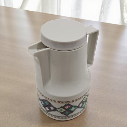 Legend 1 Liter Traditional Pattern Vacuum Flask – Arabic Coffee & Tea Insulated Jug | Durable Double-Wall Thermal Carafe with Handle, Hot & Cold Beverage Dispenser - Damoo