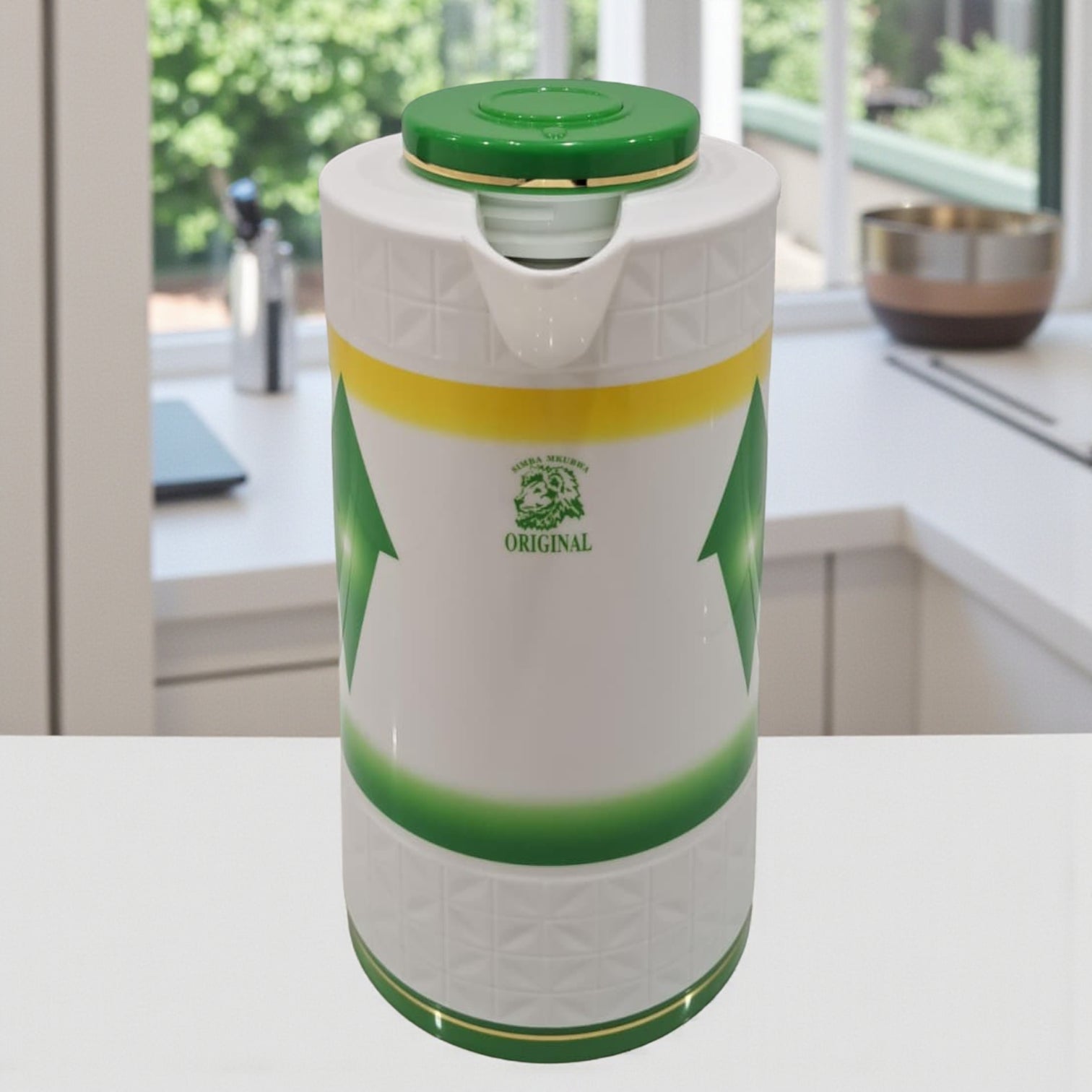 DAMOO Original Thermos Flask – 1L Hot & Cold Vacuum Jug with Easy Pour Handle | Durable Plastic Insulated Kettle for Coffee, Tea & Water - Damoo