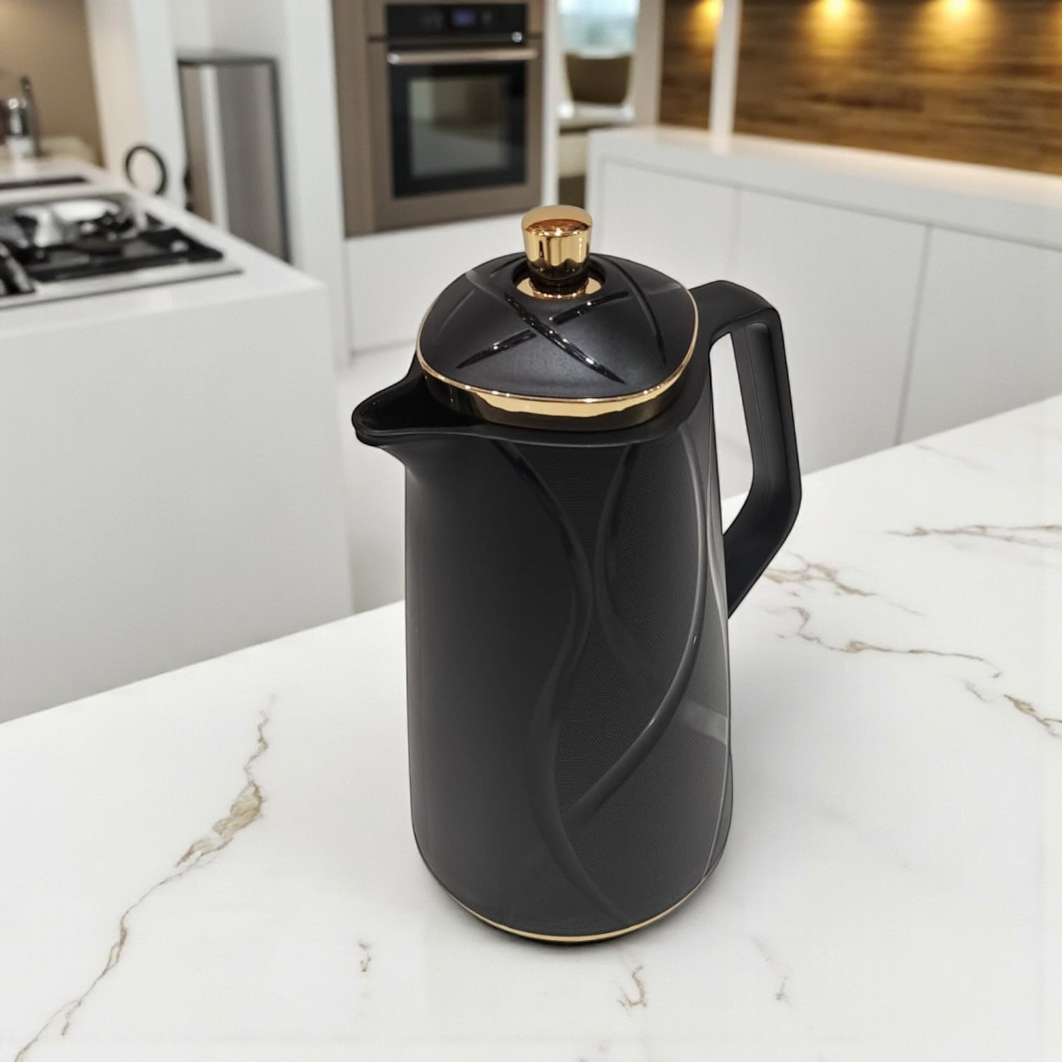 Regal 1.0L Vacuum Flask – Premium Double-Wall Insulated Thermos with Elegant Chrome Lid, Easy-Pour Spout, and Ergonomic Handle | Keeps Drinks Hot & Cold for Hours | Taste of Life Series