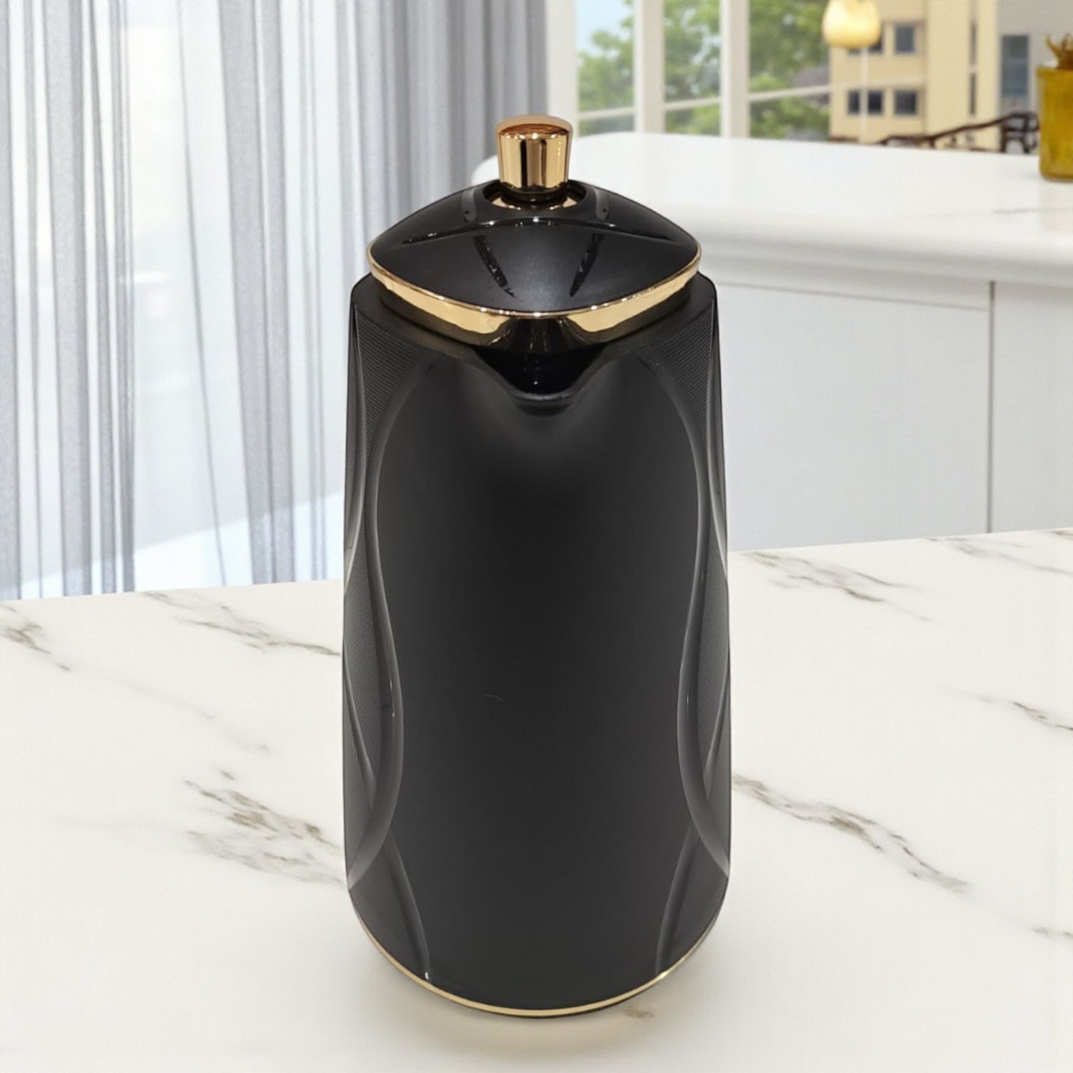 Regal 1.0L Vacuum Flask – Premium Double-Wall Insulated Thermos with Elegant Chrome Lid, Easy-Pour Spout, and Ergonomic Handle | Keeps Drinks Hot & Cold for Hours | Taste of Life Series