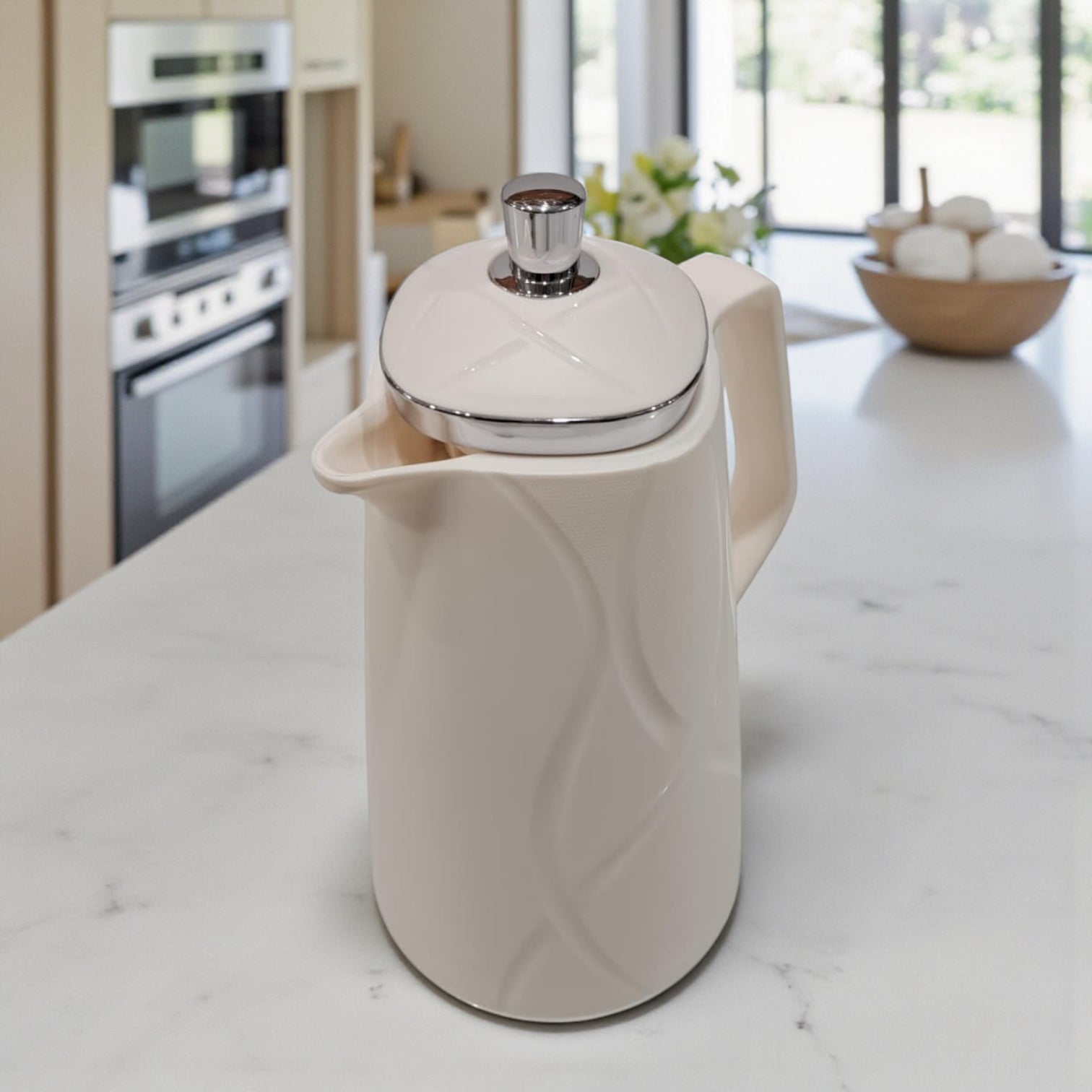 Regal 1.0L Vacuum Flask – Premium Double-Wall Insulated Thermos with Elegant Chrome Lid, Easy-Pour Spout, and Ergonomic Handle | Keeps Drinks Hot & Cold for Hours | Taste of Life Series