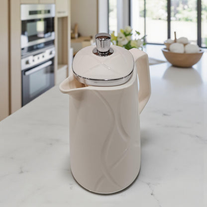 Regal 1.0L Vacuum Flask – Premium Double-Wall Insulated Thermos with Elegant Chrome Lid, Easy-Pour Spout, and Ergonomic Handle | Keeps Drinks Hot & Cold for Hours | Taste of Life Series