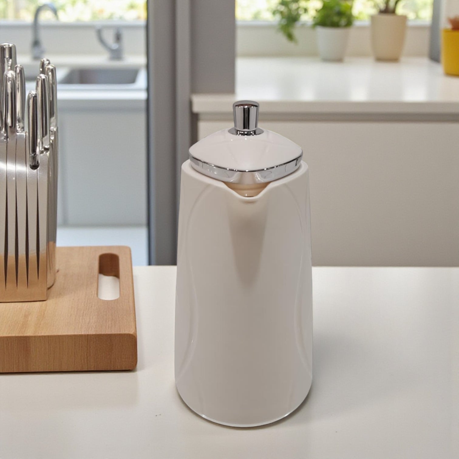 Regal 1.0L Vacuum Flask – Premium Double-Wall Insulated Thermos with Elegant Chrome Lid, Easy-Pour Spout, and Ergonomic Handle | Keeps Drinks Hot & Cold for Hours | Taste of Life Series