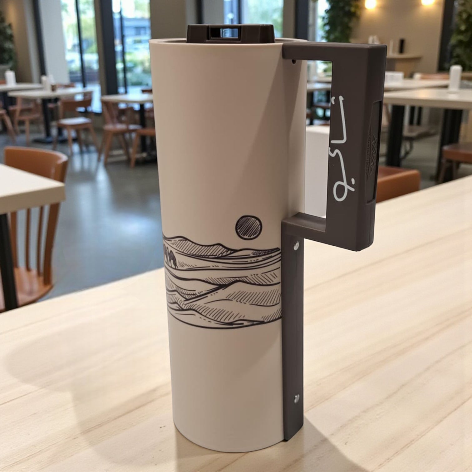 1.0 Liter Arabic Desert Design Vacuum Flask – Premium Double Wall Insulated Tea Thermos with Secure Flip Lid, Ergonomic Handle & Long-Lasting Heat Retention – Ideal for Home, Office, Travel & Gifting - Damoo