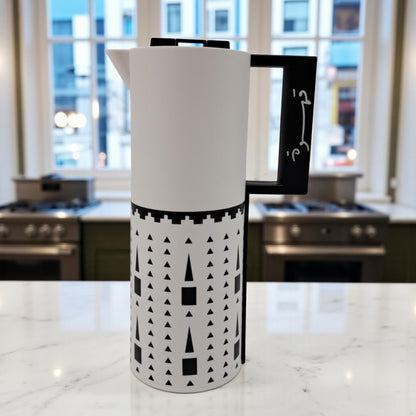 Crystal House 1.0 Liter Premium Arabic Vacuum Flask – Double Wall Insulated Coffee & Tea Thermos with Secure Flip Lid, Traditional Pattern Design & Ergonomic Handle – Perfect for Home, Office, Travel & Gifting - Damoo