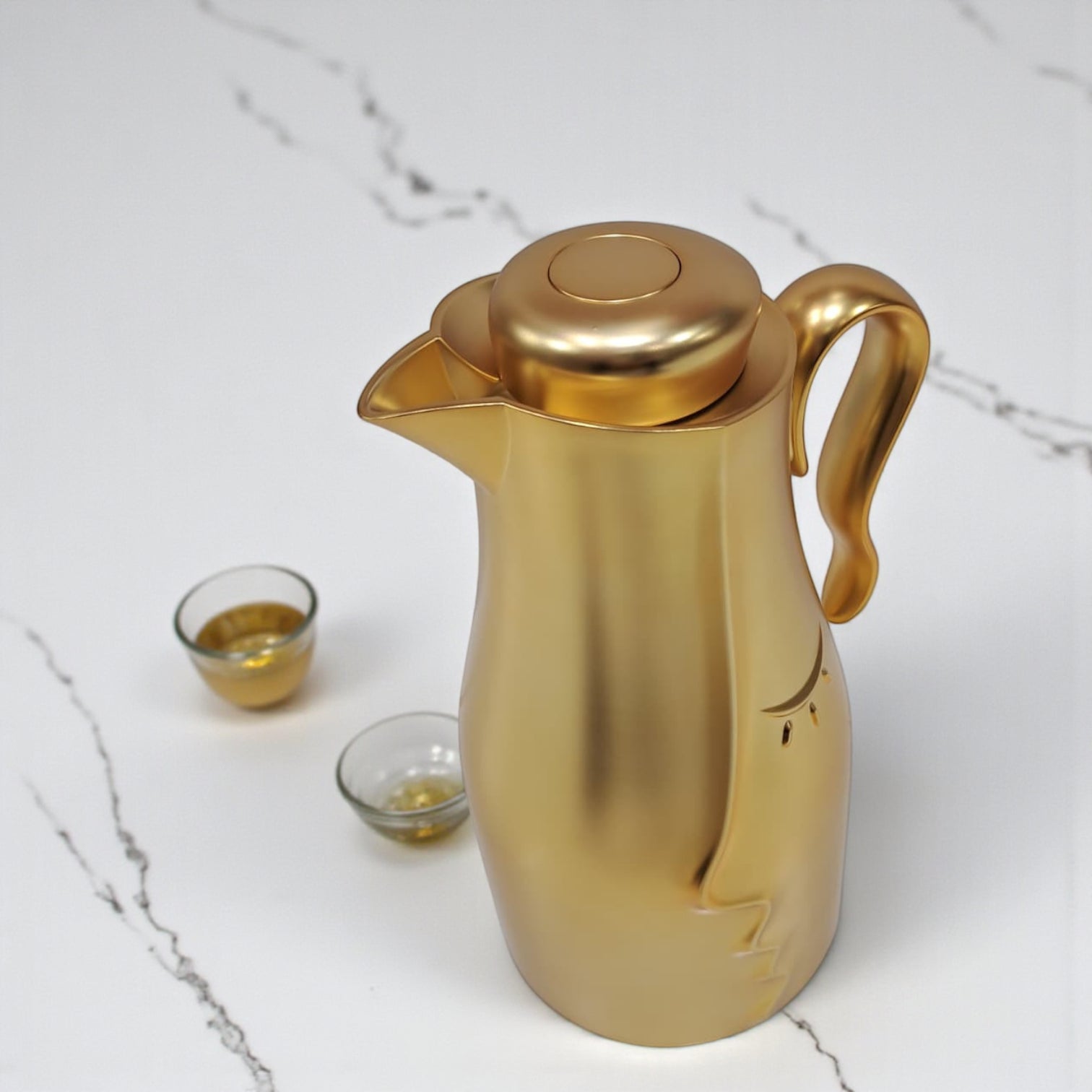 Najib Modern Style Vacuum Flask Set – 0.7L & 1.0L  Thermos Duo, Elegant Face Design, Double-Wall Insulated Jugs for Hot & Cold Beverages, Leak-Proof Lid & Ergonomic Handle - Damoo