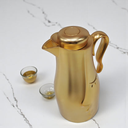 Najib Modern Style Vacuum Flask Set – 0.7L & 1.0L  Thermos Duo, Elegant Face Design, Double-Wall Insulated Jugs for Hot & Cold Beverages, Leak-Proof Lid & Ergonomic Handle - Damoo