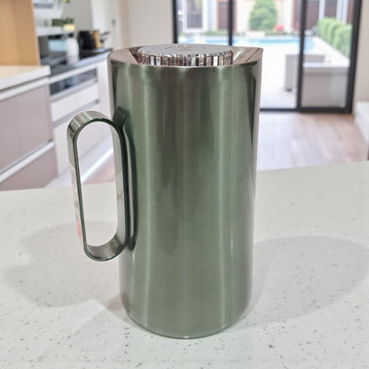 Stainless Steel Double Wall Vacuum Flask Set – 0.35L + 0.6L Insulated Coffee & Tea Thermos with Elegant Metallic Finish and Easy-Pour Handle – Modern Thermal Jugs for Home, Office & Travel - Damoo