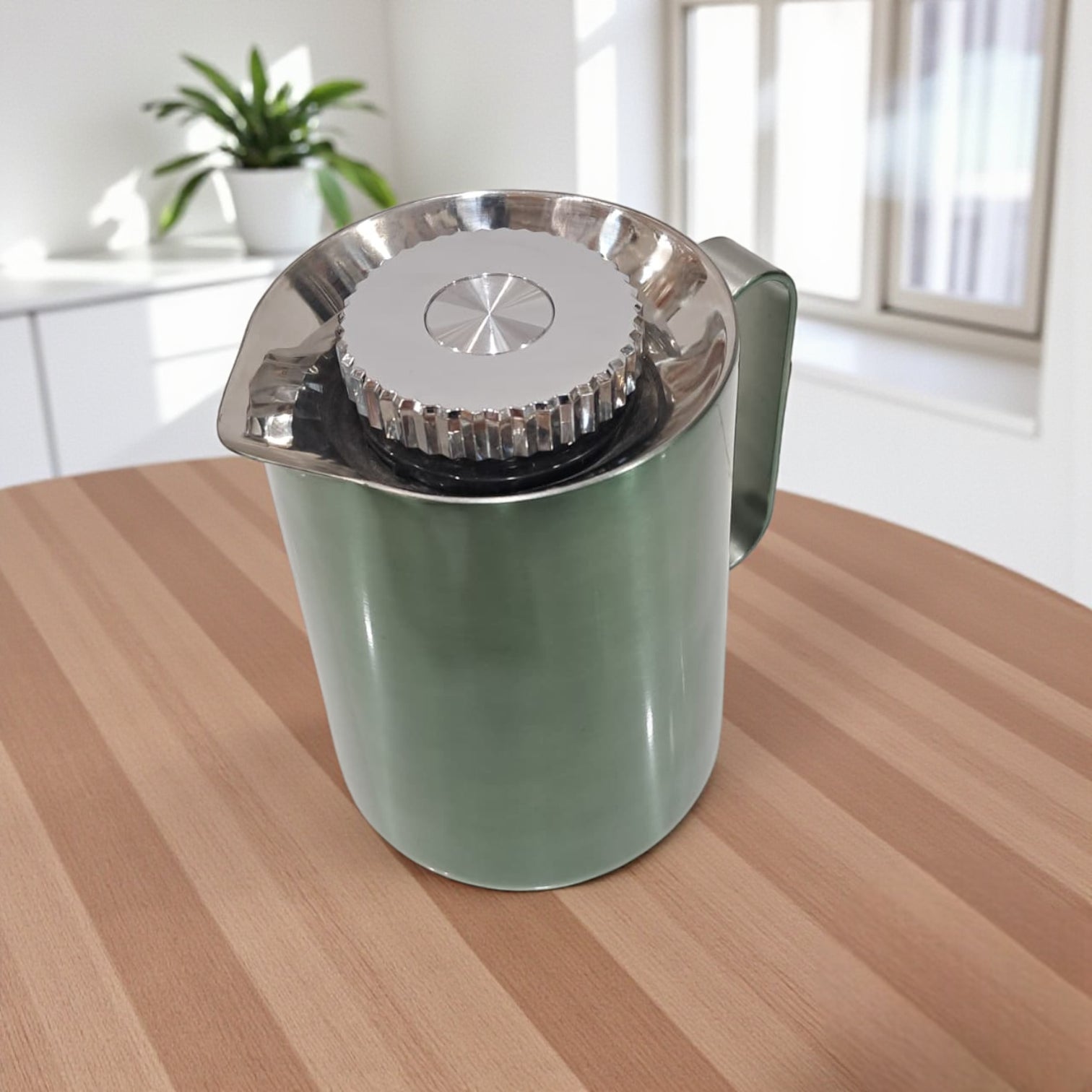 Stainless Steel Double Wall Vacuum Flask Set – 0.35L + 0.6L Insulated Coffee & Tea Thermos with Elegant Metallic Finish and Easy-Pour Handle – Modern Thermal Jugs for Home, Office & Travel - Damoo