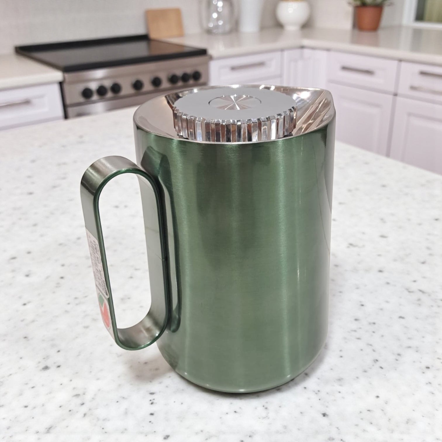 Stainless Steel Double Wall Vacuum Flask Set – 0.35L + 0.6L Insulated Coffee & Tea Thermos with Elegant Metallic Finish and Easy-Pour Handle – Modern Thermal Jugs for Home, Office & Travel - Damoo