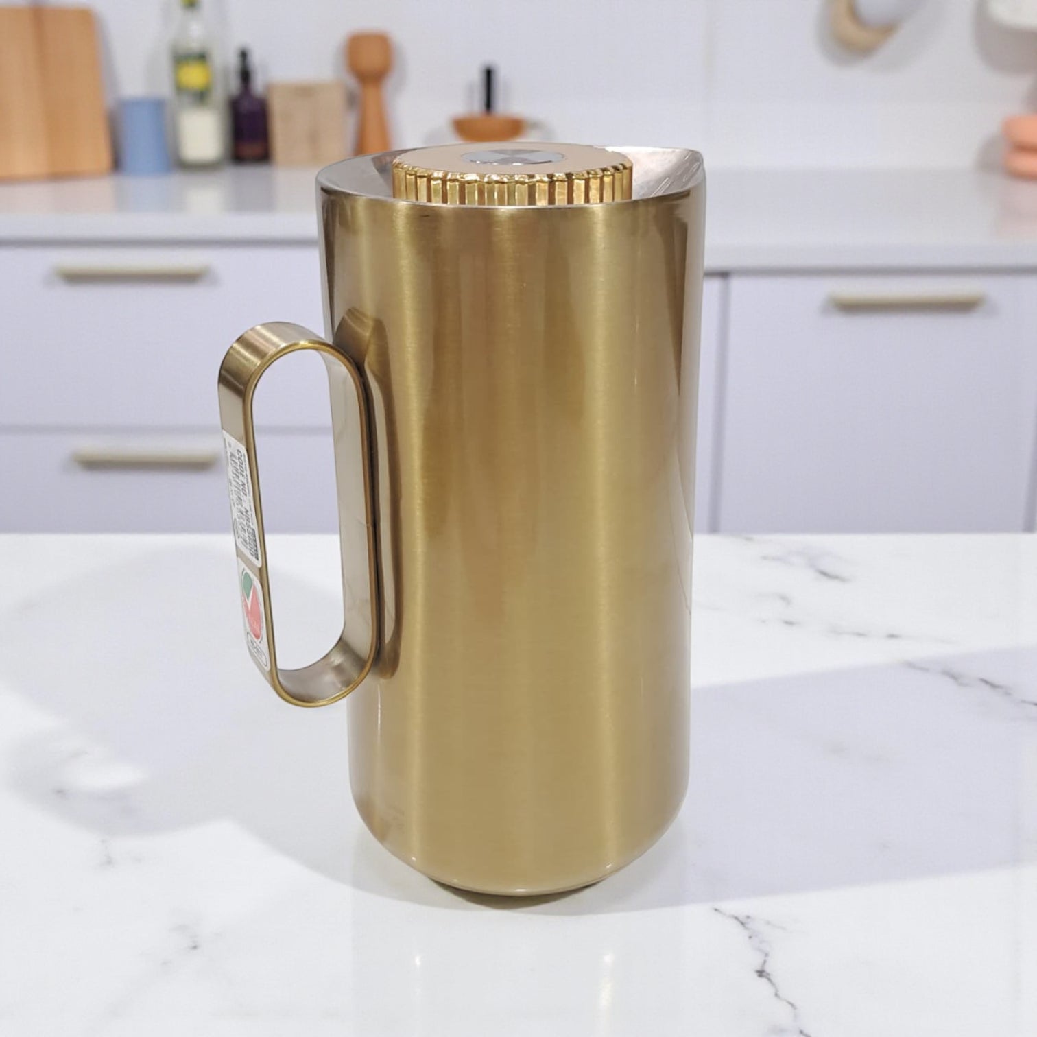 Parati 2-Piece Stainless Steel Vacuum Flask Set SG1M (0.35L + 0.6L) – Double Wall Insulated Coffee & Tea Thermos Jugs with Metallic Finish and Easy-Pour Handle – Elegant Thermal Set for Home, Office & Travel - Damoo